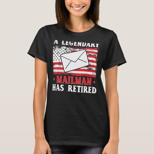 Mens Mailmanは郵便退職した員Postman Delを持つ Tシャツ (正面)