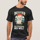 Mens Maltese Maltese Dad Tシャツ (正面)