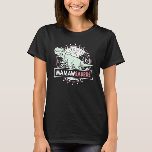 Mens MamawSaurus Mamawアイディアfor Women Mother's Day Tシャツ (正面)