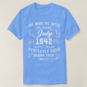 Mens Man Myth Legend July 1942 80th Birthday Gift  Tシャツ (デザイン正面)