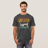 Mens Man Myth Legend Plumber Tech Plumbing Tシャツ (正面フル)