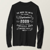 Mens Man Myth Legend September 2009 13th Birthday Tシャツ (デザイン正面)