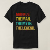 Mens Markus The Man The Myth伝説 Tシャツ (デザイン正面)