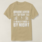 Mens Mason Really Tired By Night Bricklayer46 Tシャツ (デザイン正面)