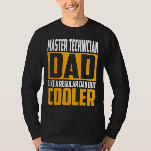 Mens Master Technician Dad   Like a Regular Dad bu Tシャツ (正面)