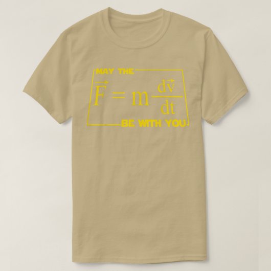 Mens May The (F=Mdvdt) Be With You Engineer Scienc Tシャツ (デザイン正面)