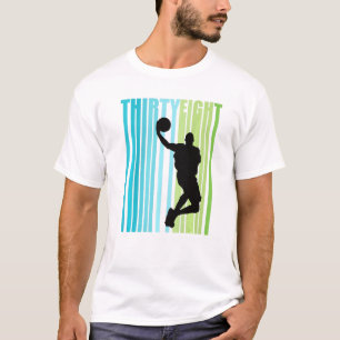 Mens Mens 38th Birthday Basketball 38 Today Player Tシャツ