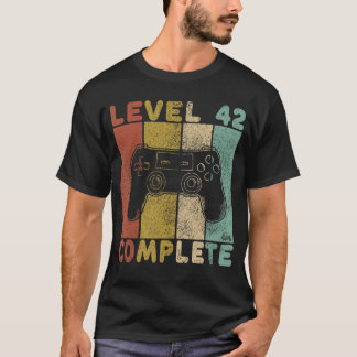 Mens Mens 42nd Birthday Men Gaming Level 42 Comple Tシャツ