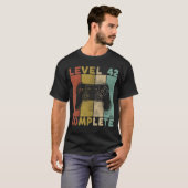 Mens Mens 42nd Birthday Men Gaming Level 42 Comple Tシャツ (正面フル)
