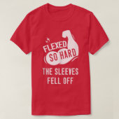 Mens Men's Fleed so Hard The Sleeves Fell Off Funn Tシャツ (デザイン正面)