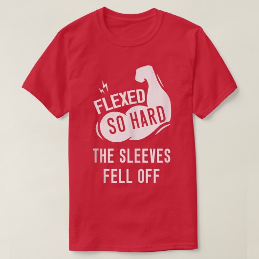 Mens Men's Fleed so Hard The Sleeves Fell Off Funn Tシャツ (デザイン正面)