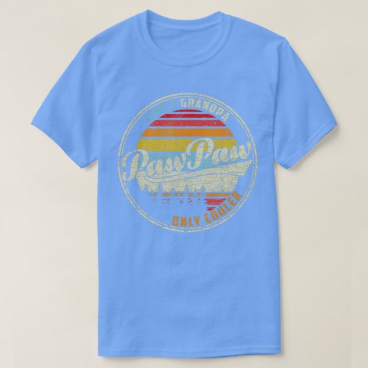 Mens Mens PAWPAWおじいちゃんのONLY PAPAクール Dのような Tシャツ (デザイン正面)