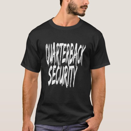 Mens Mens Quarterback Security Sarcastic Football Tシャツ (正面)