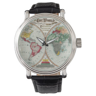 Men's Missonary World Map  Watch 腕時計