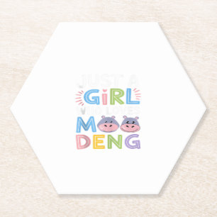 Mens MooDeng Just a Girl Who Loves Deng おもしろい ペーパーコースター