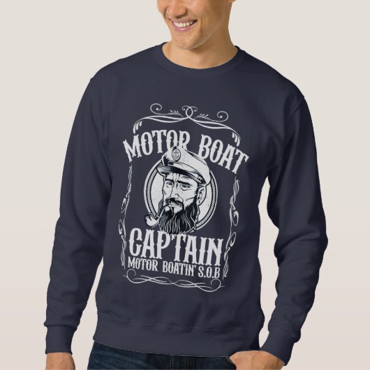 Men's Motor Boat Captain shirt スウェットシャツ (正面)