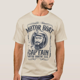 Men's Motor Boat Captain Shirt Tシャツ
