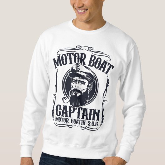 Men's Motor Boat Captain Sweatshirt スウェットシャツ (正面)