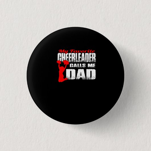 Mens My Cheleaderがお気に入りのMeをパパ応援 缶バッジ (正面)
