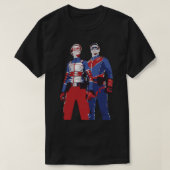 Mens My Favorite Captain Man And Kid Danger Linear Tシャツ (デザイン正面)