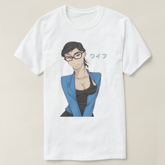 Mens My Waifu お気に入りの Mia KhalifaグラフィックおもしろいG Tシャツ (デザイン正面)