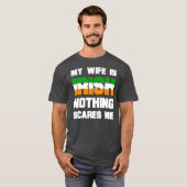 Mens My Wife Is Irish Nothing Scares Me Funny Tシャツ (正面フル)