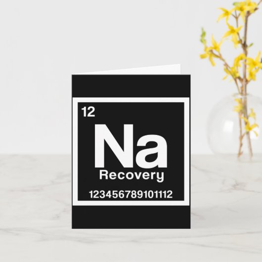 Mens na element narcotics anonymous recovery sober カード (黄色い花)