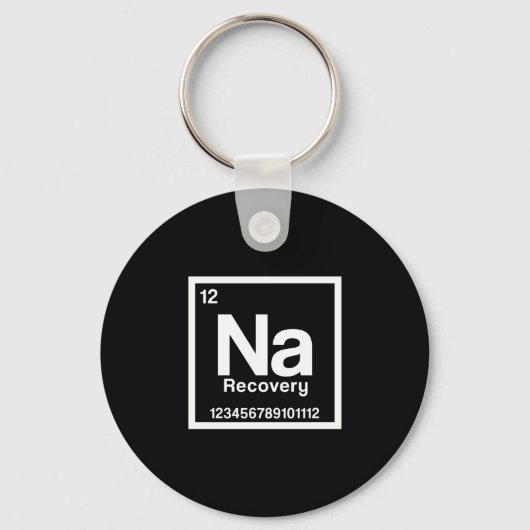 Mens na element narcotics anonymous recovery sober キーホルダー (正面)