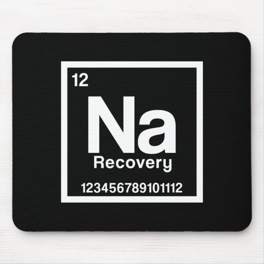 Mens na element narcotics anonymous recovery sober マウスパッド (正面)