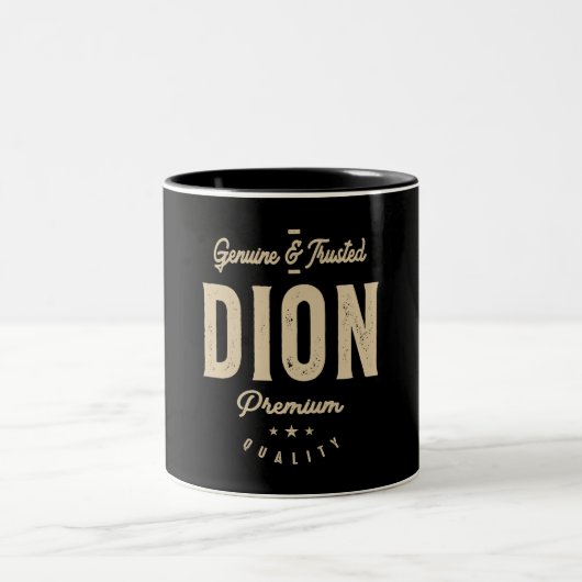 Mens Name Dion正規品および信頼できる製品 ツートーンマグカップ (中央)