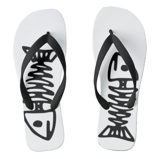 Men's Nautical Fishbone Flip Flops - Edgy Summer ビーチサンダル (フットベッド)