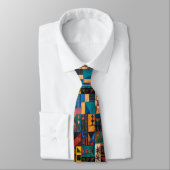 Men's Nectie Abstract Pattern African Neck Tie ネクタイ (タイ)