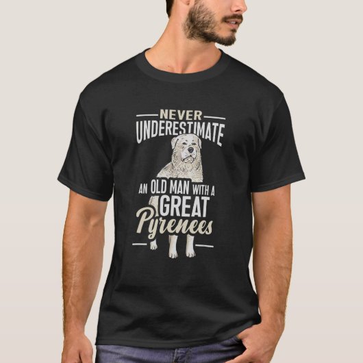 Mens Never Underestimante An Old Man With A Great  Tシャツ (正面)