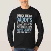 Mens New Daddy Diaper Change Father To Be Tシャツ (正面)