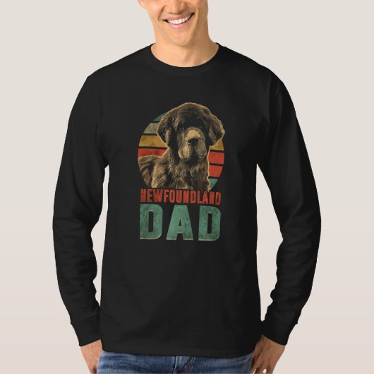 Mens Newfie Dog Newfoundland Dad 3 Tシャツ (正面)