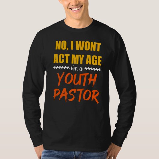 Mens No私は私の年齢を振るわない私は若い牧師Cath Tシャツ (正面)