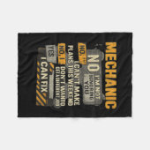 Mens No Im Not Ignoring You Mechanic Wrench Humor  フリースブランケット (正面(横))