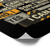 Mens No Im Not Ignoring You Mechanic Wrench Humor ポスター (角)