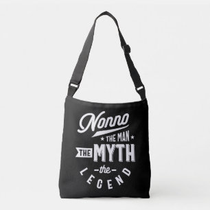 Mens Nonno The Man The Myth Legend T-shirt Fat クロスボディバッグ