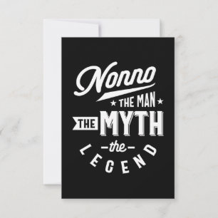Mens Nonno The Man The Myth Legend T-shirt Fat 出欠カード