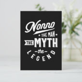 Mens Nonno The Man The Myth Legend T-shirt Fat 出欠カード (スタンド正面)