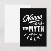 Mens Nonno The Man The Myth Legend T-shirt Fat 出欠カード (正面/裏面)