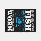 Mens Not How Deep Fish How Wiggle Worm パフォーマンス フリースブランケット (正面(横))
