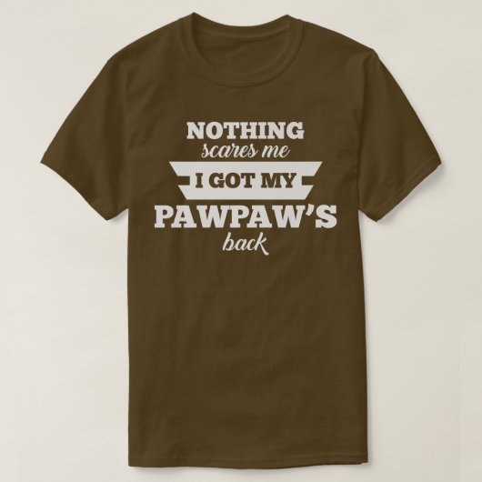 Mens Nothing私は私のpawpawの得バックグラン怖い Tシャツ (デザイン正面)