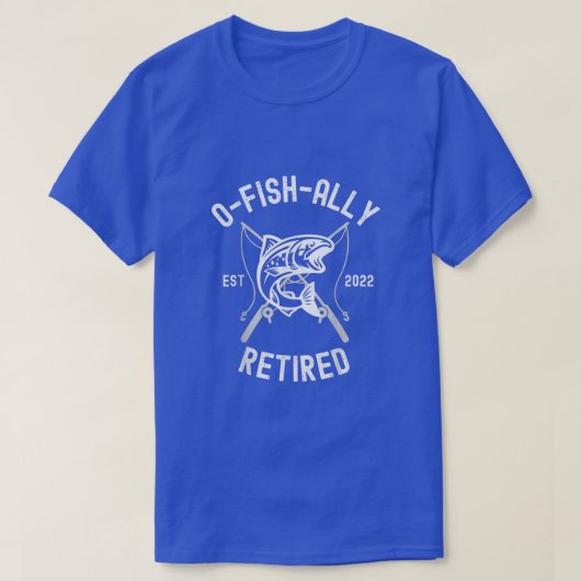 MENS OFishAlly 2022退職した魚釣り退職 Tシャツ (デザイン正面)