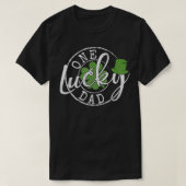 Mens One Lucky Dad Funny Father Irish St Patrick's Tシャツ (デザイン正面)