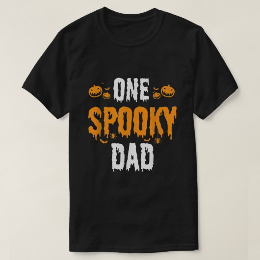Mens One Spooky Dad Father Matching Family Hallowe Tシャツ (デザイン正面)