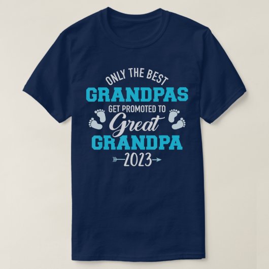 Mens Only the best grandpas get promoted to great  Tシャツ (デザイン正面)