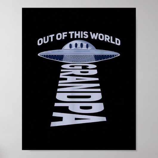 Mens Out of this world grandpa引用文のためのあなたのUFO ポスター (正面)