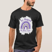 Mens Overdose Awareness Day Purple Rainbow For Men Tシャツ (正面)